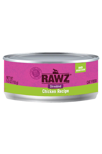 Rawz Shredded Chicken Cat Food Can