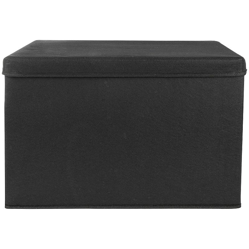 Sammy and Lou Black Solid Color Felt Toy Box