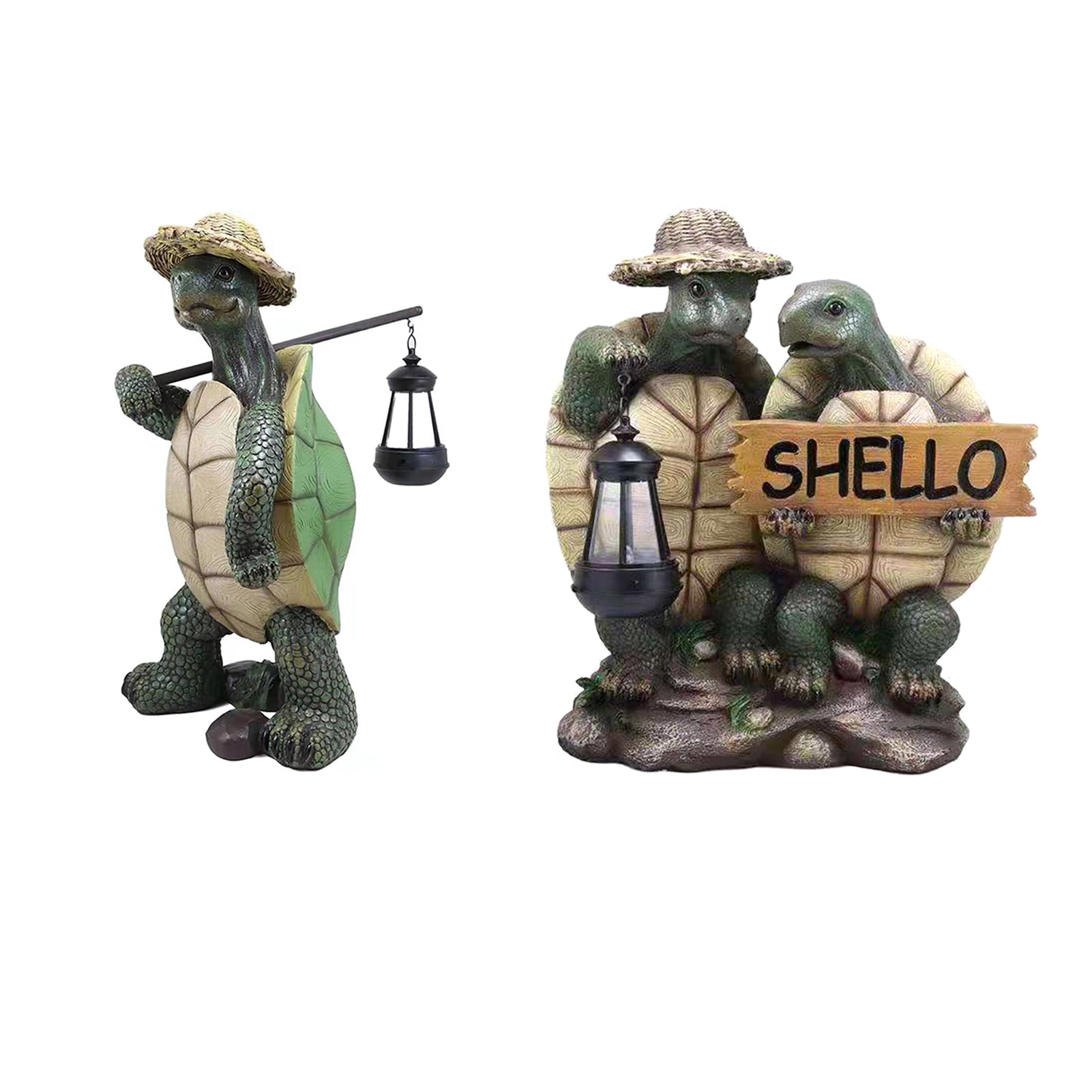 tsondianz Resin Traveling Turtle Garden Statue Tortoise Sculptures Garden Statues Yard Art Resin Decorations Outdoor Garden Decor