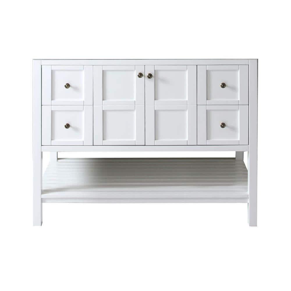 Virtu USA Winterfell 48 in W Bath Vanity Cabinet Only in White