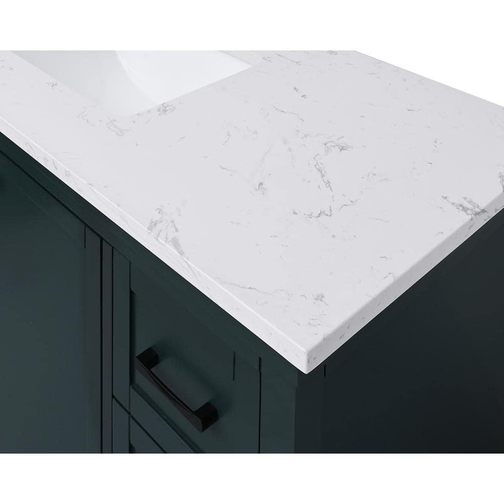 Home Decorators Collection 49 in W x 22 in D Engineered Stone Vanity Top in Cala White with White Basin