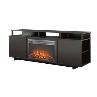 Ameriwood Home Scepter 59.41 in. Freestanding Electric Fireplace TV Stand in Espresso Fits TV's upto 65 in. HD91811