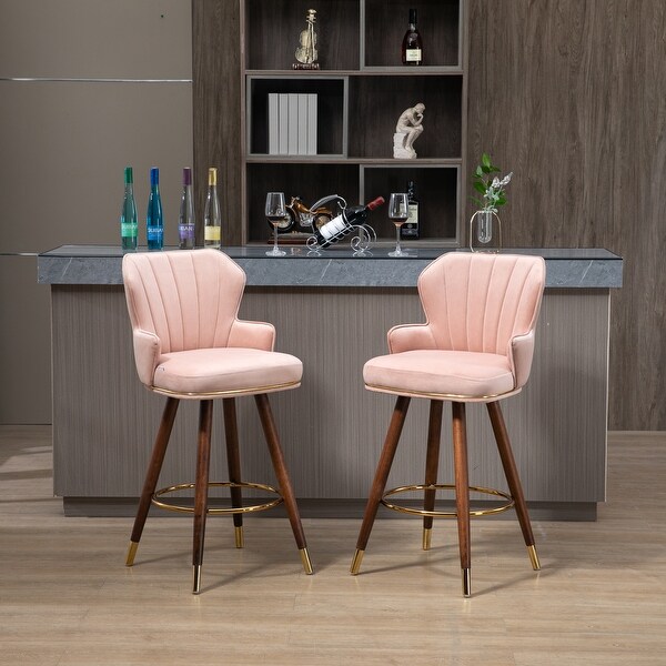 wivel Bar Stools with Backrest Footrest ，with a fixed height of 360 degrees