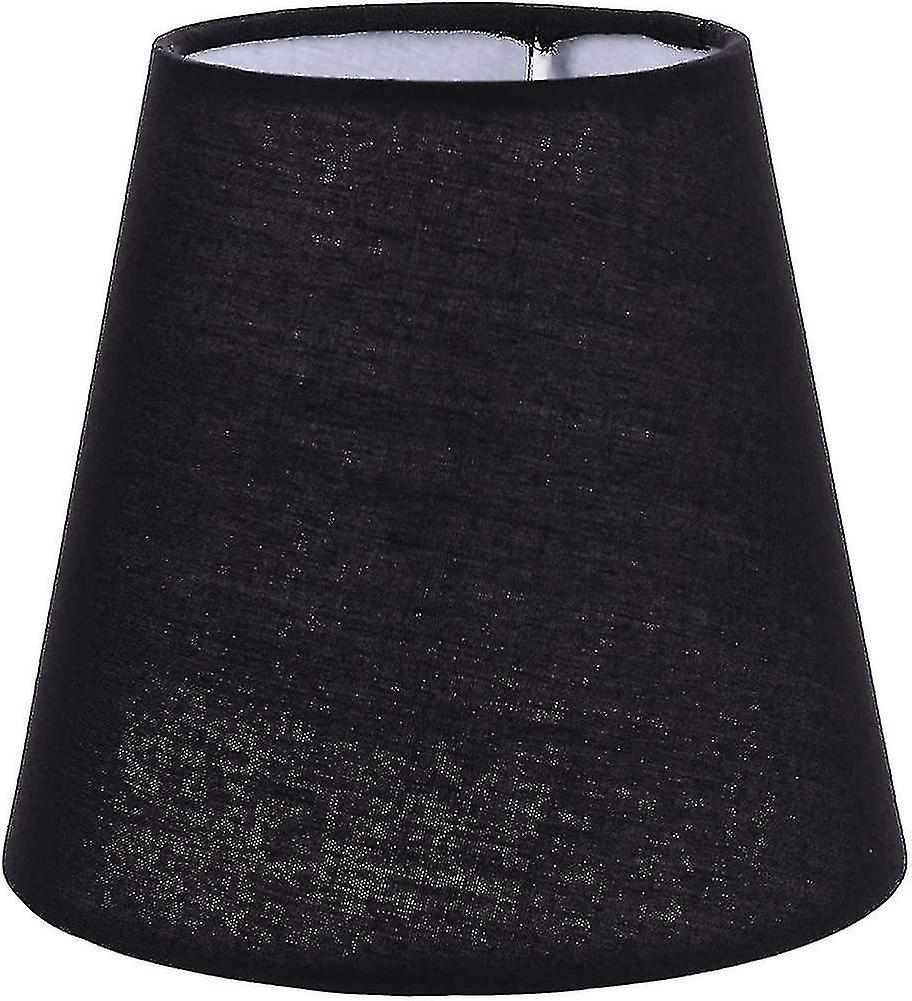 Black Cloth Lampshade Barrel Fabric Lampshade Dust Cover Bedside Light Cover