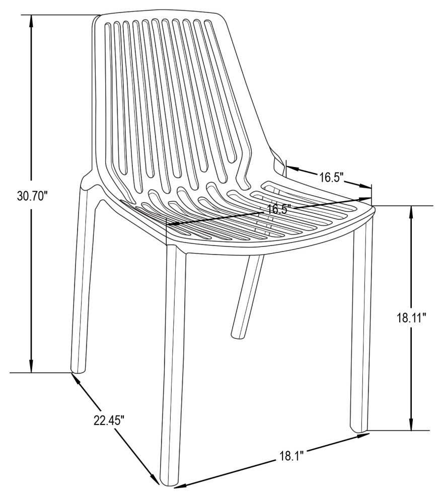 LeisureMod Acken Mid Century Modern Plastic Dining Chair Set of 2   Contemporary   Dining Chairs   by LeisureMod  Houzz