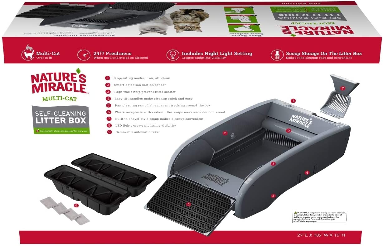 Nature's Miracle Multi-Cat Self-Cleaning Litter Box (NMA980)