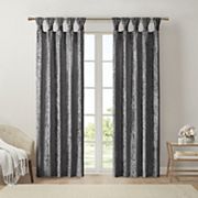 Intelligent Design 1-panel Isabel Light Filtering Velvet Cuff Tab Top Window Curtain