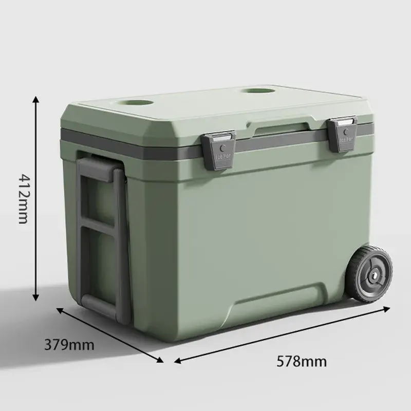 New Style Hot Selling Good quality 45L Portable Ice Cold Thermal Large Size Fashion Plastic Cooler Box