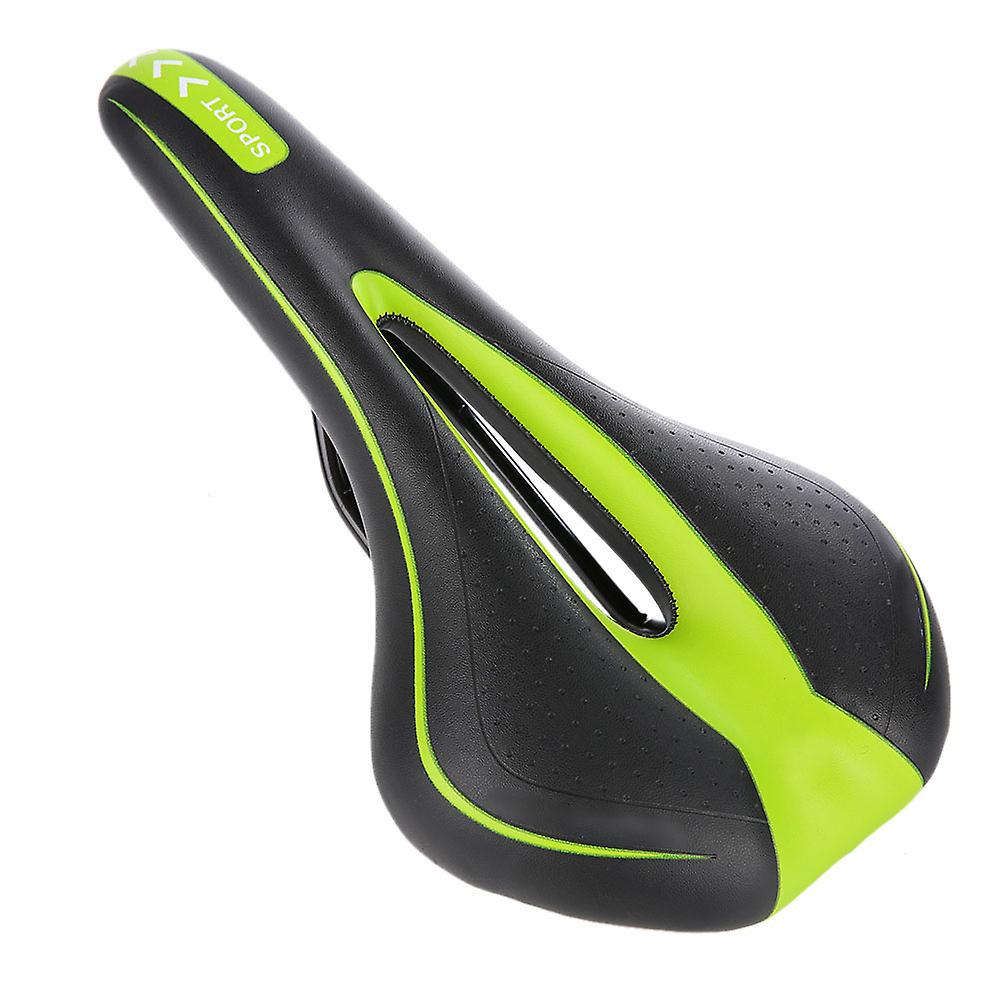 Mountain Road Bike Soft Seat Breathable Shockproof Saddle Replacement Bicycle Accessory (green)