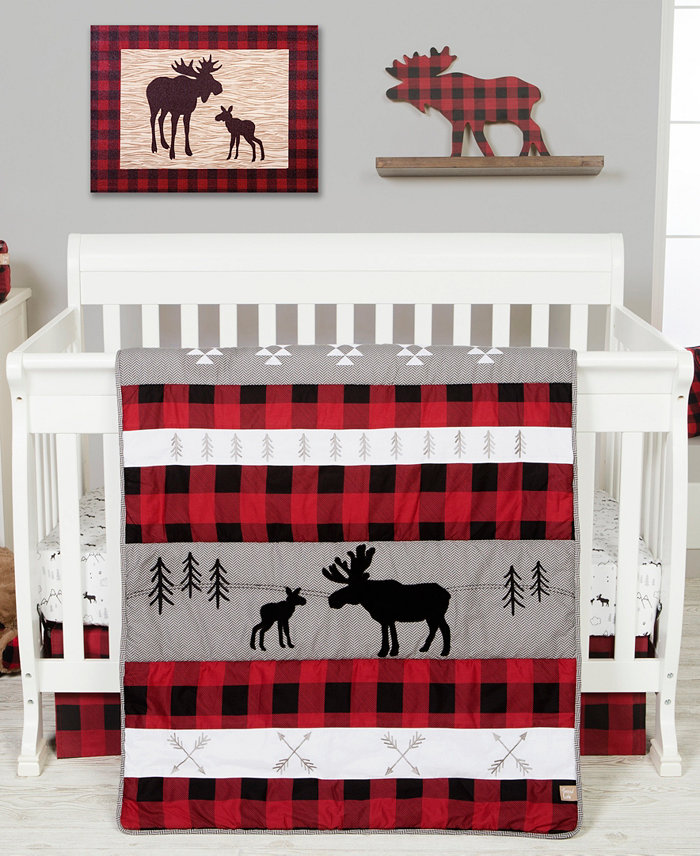 Trend Lab CLOSEOUT! Lumberjack Moose 3-Piece Crib Bedding Set