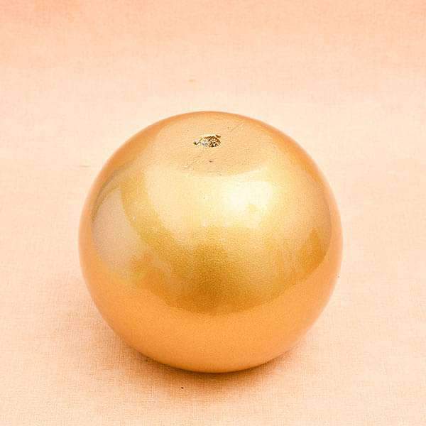 8 inch (20 cm) SML-002 Round Fiberglass Planter (Golden Color)