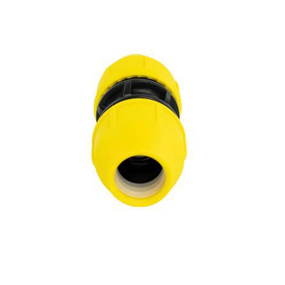 HOME-FLEX 34 in. IPS DR 11 Underground Yellow Poly Gas Pipe Coupler 18-429-007