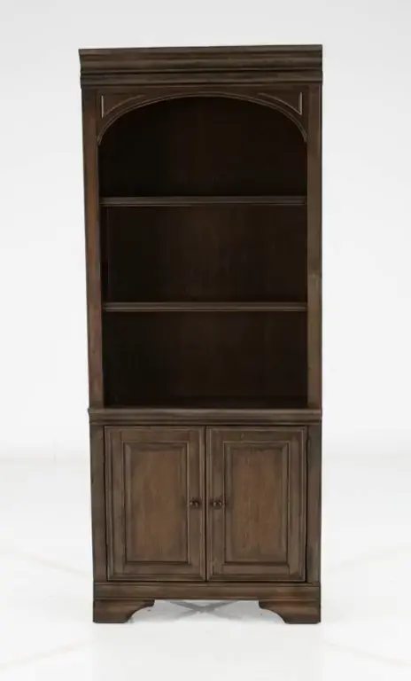 Arcadia Chestnut Brown Bookshelf with Doors