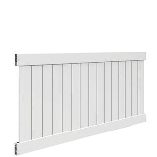 Barrette Outdoor Living Bryce 4 ft. H x 8 ft. W White Vinyl Un-Assembled Fence Panel 73014723