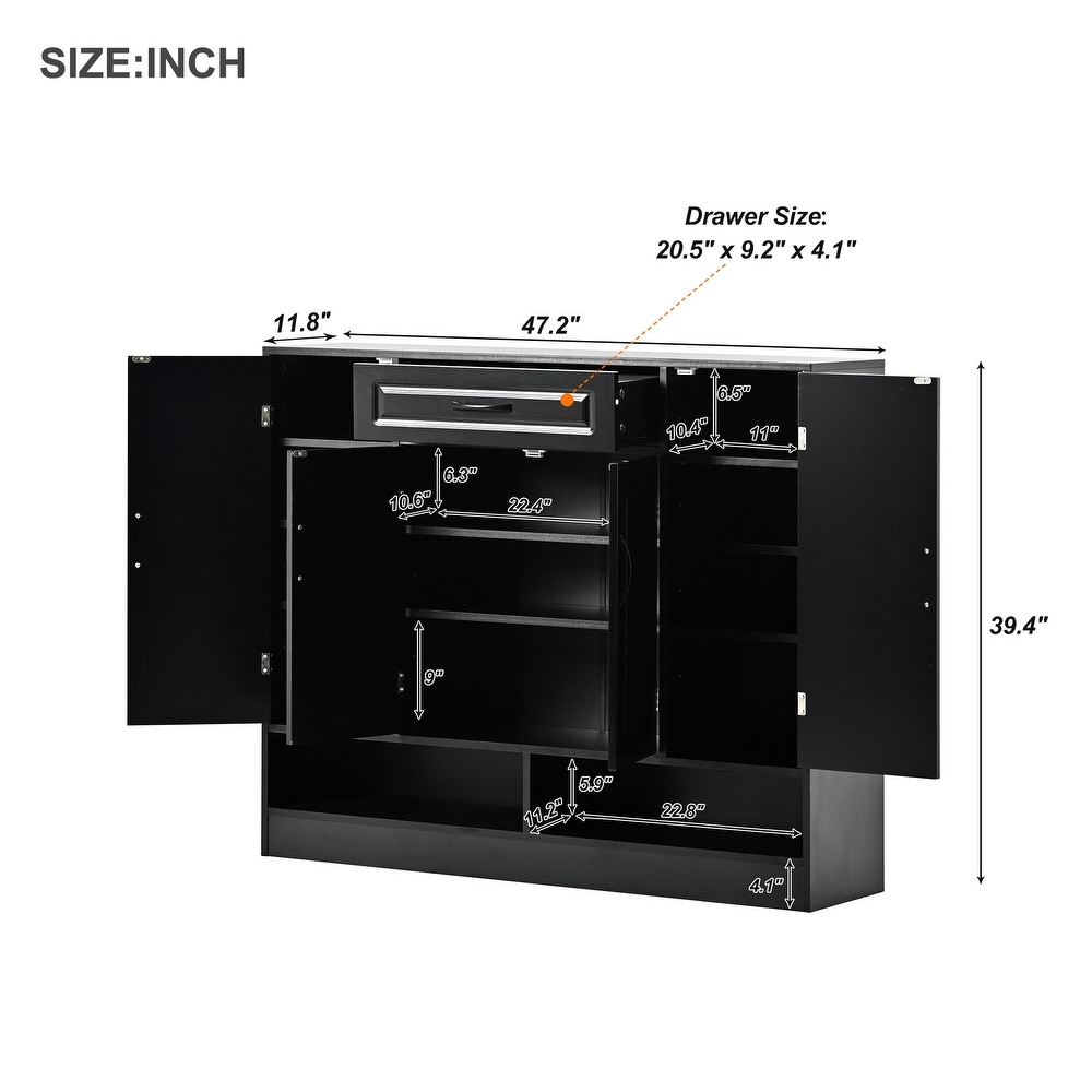 Sleek and Modern Shoe Cabinet with Adjustable Shelves  Minimalist Shoe Storage Organizer