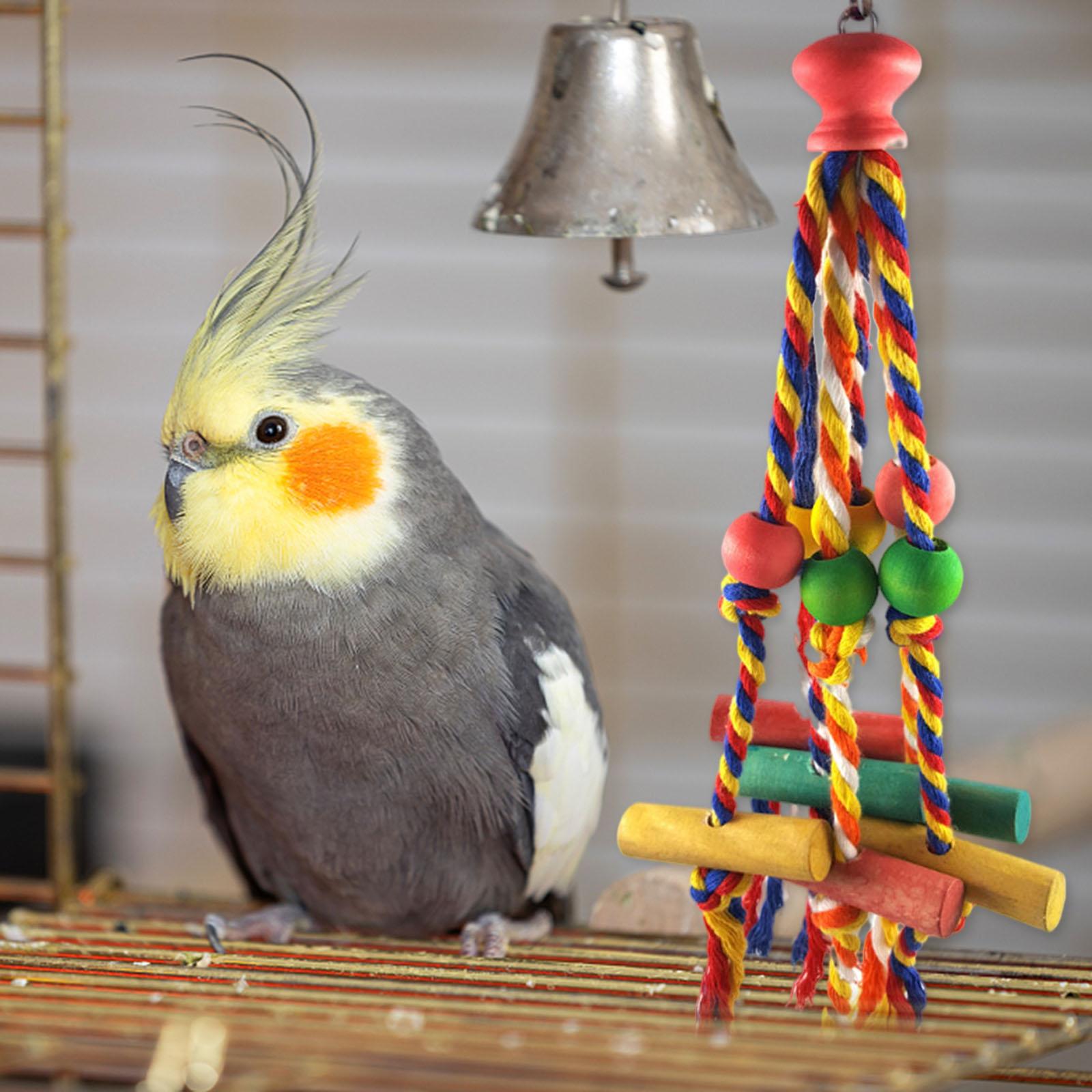 Bird Parrot Toys， Cage Accessories Hanging Chewing.Large Medium Bird Cage Parakeets， Cockatiels， Lovebirds， Conures， Amazon Parrots， Finch