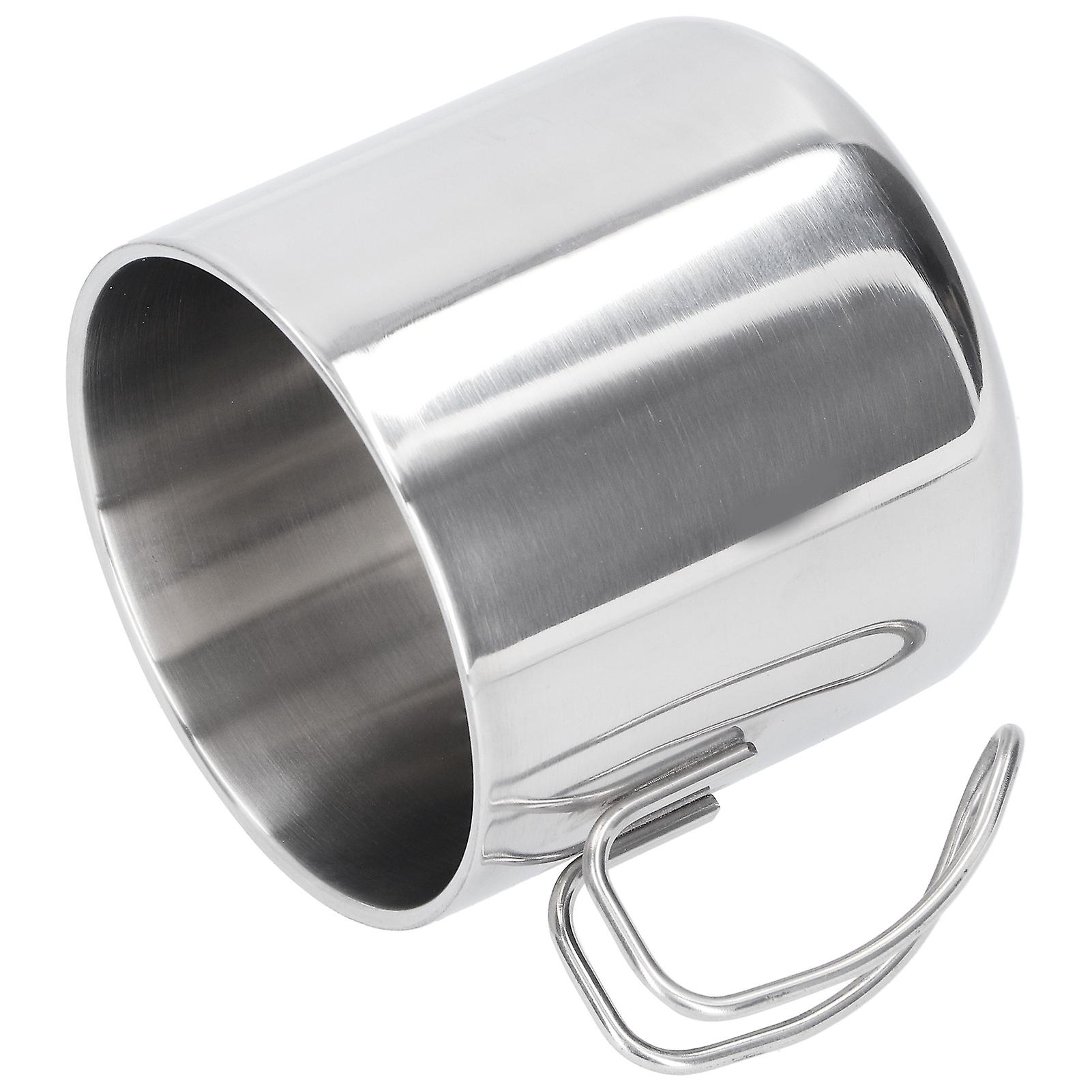 400ml Coffee Mug 304 Stainless Steel Drinkware Portable Tea Cup For Bar Home Office Without Lidsilver