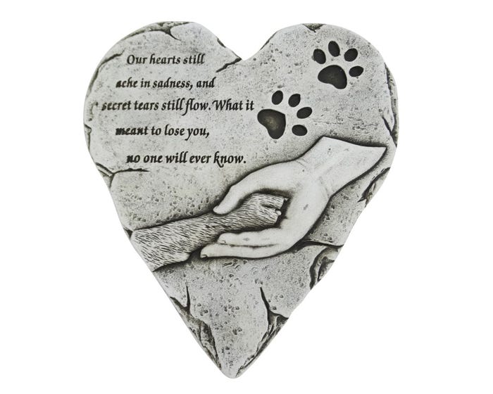 Alpine Paw in Hand Pet Memorial Stepping Stone Assorted - KGD436BB