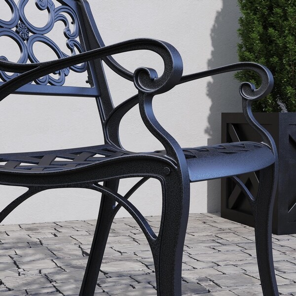 Sanibel Black Aluminum 7 Piece Outdoor Dining Set