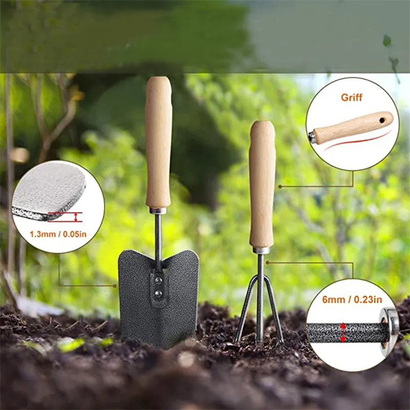 Wholesale stainless steel garden hand tool garden glove garden tool kit set