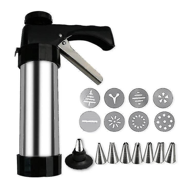 Stainless Steel Cake Cream Decorating Gun Sets Cookie Making Machine Nozzles Mold Pastry Syringe Ext