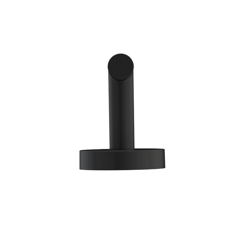 PRIVATE BRAND UNBRANDED Cartway Modern Wall Mounted Bathroom Robe Hook in Matte Black Finish 2550MB-RH