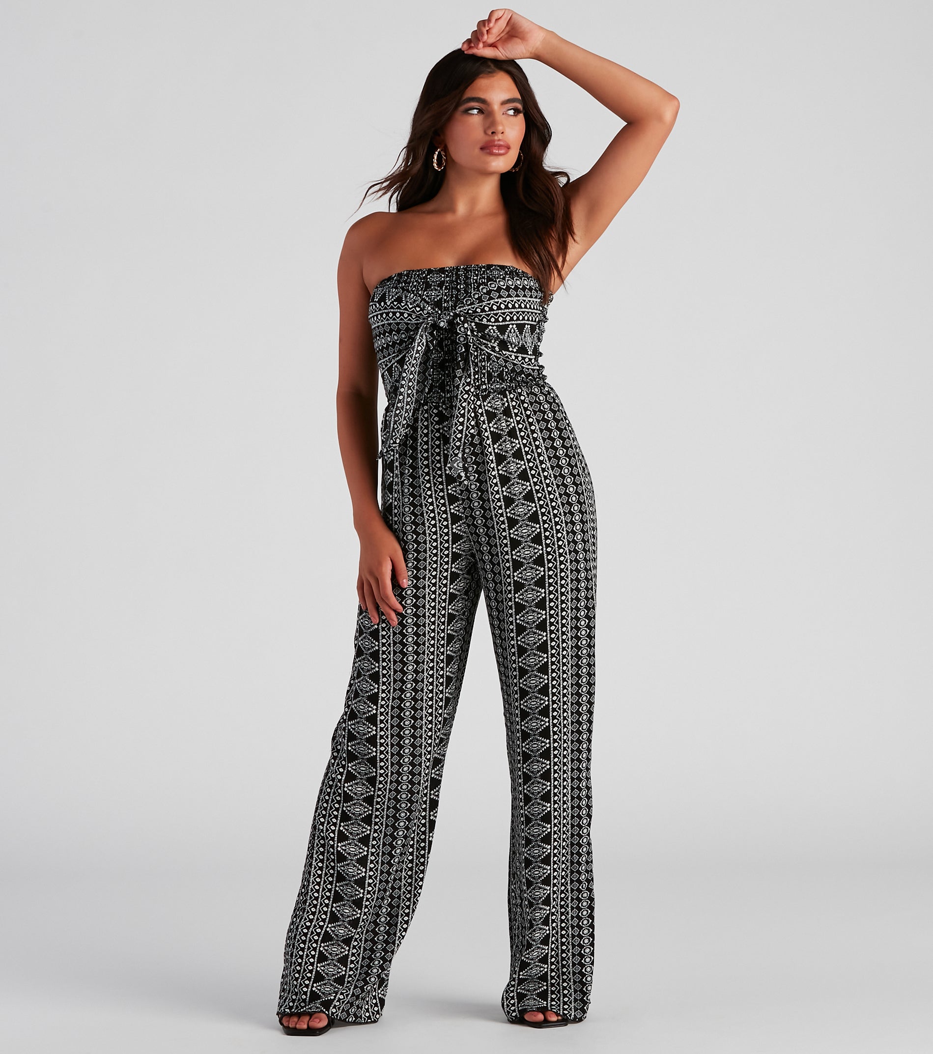 Boho Summer Tie-Front Jumpsuit