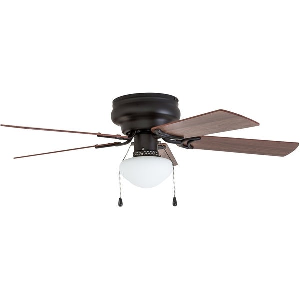 Prominence Home Alvina Ceiling Fan， Traditional， Hugger / Low Profile， LED Globe Light， Bronze - 42-inch Shopping - The Best Deals on Ceiling Fans | 31036780