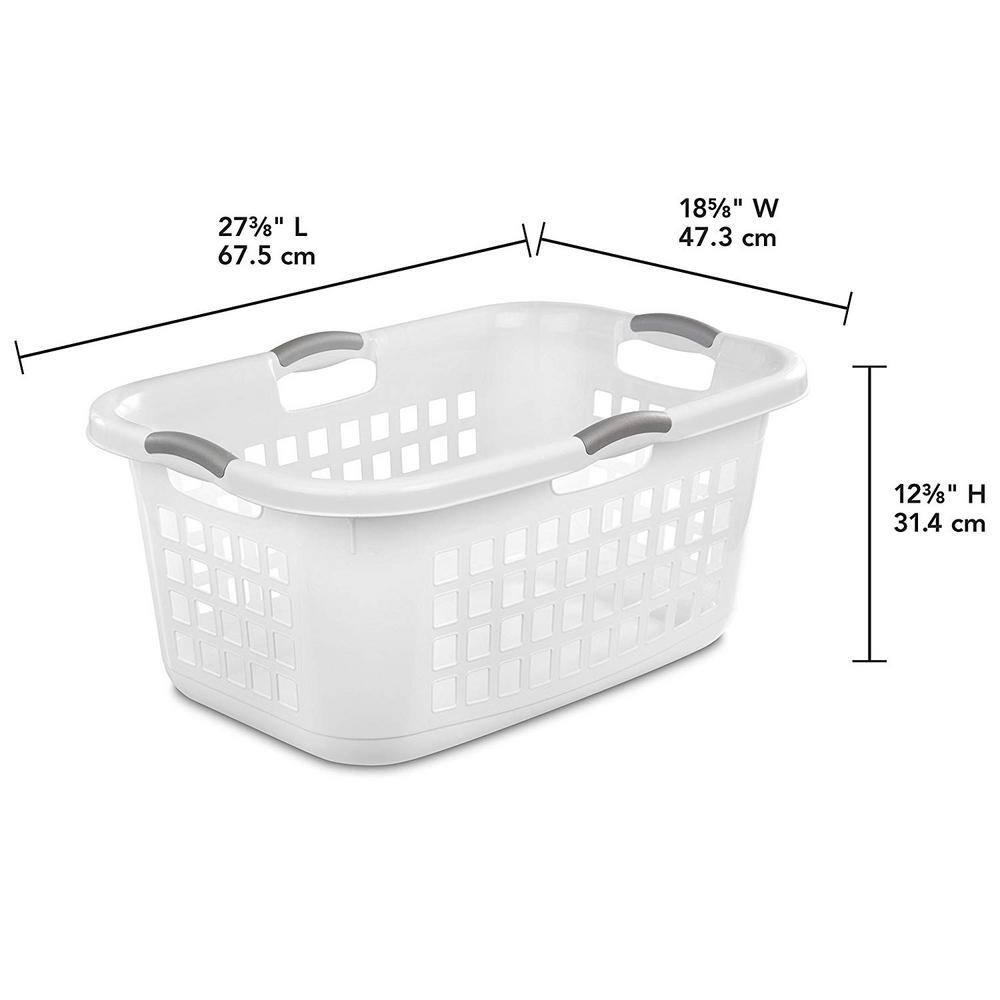 Sterilite Ultra White 2-Bushel Plastic Stacking Clothes Laundry Basket (6-Pack) 6 x 12168006