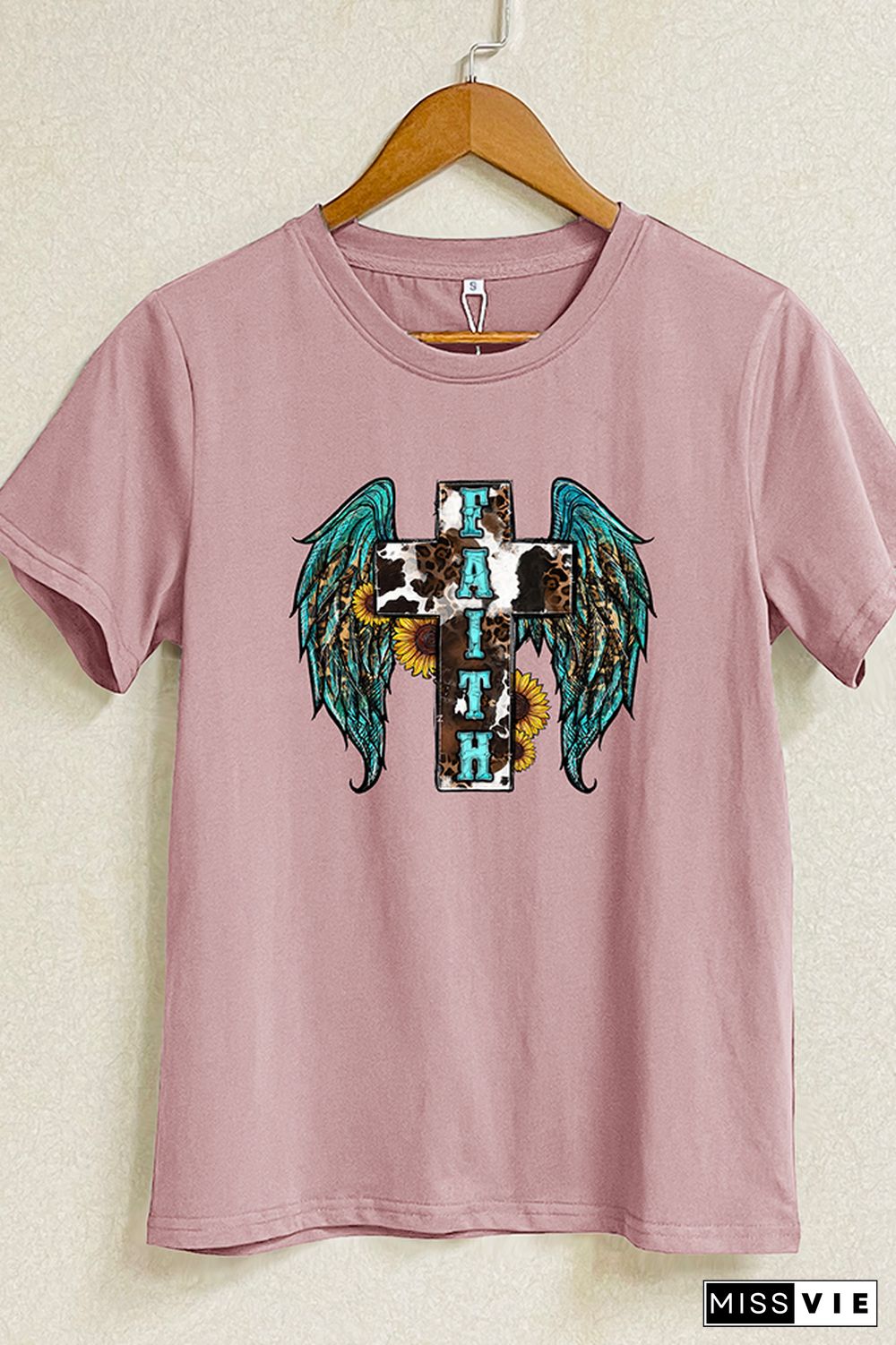 Western Wingns Cross Short Sleeve Graphic Tee Wholesale