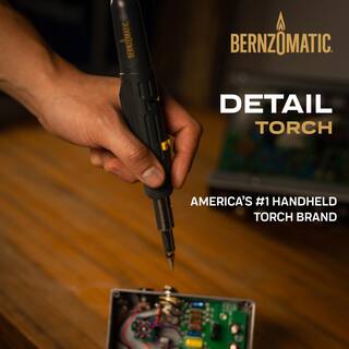 Bernzomatic Butane Gas Handheld Torch Head with Soldering Tip Trigger Ignition and Flame Lock 330194