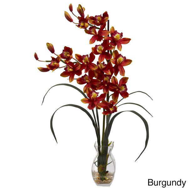 Cymbidium Orchid and Vase Floral Arrangement