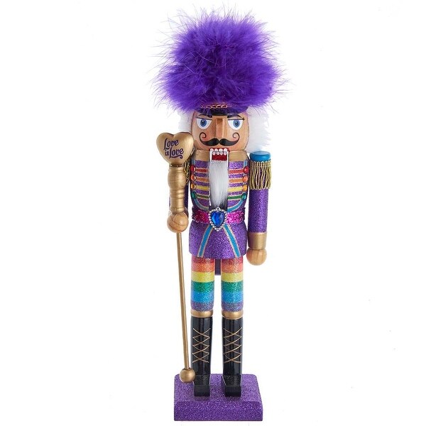 Kurt Adler 15Inch Wooden Gay Pride Nutcracker