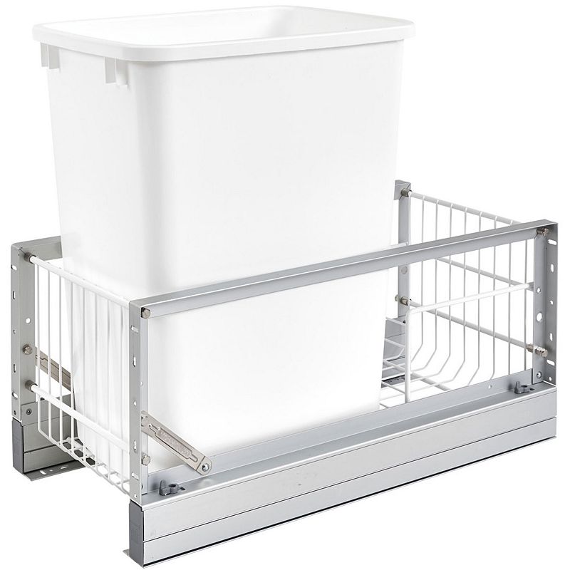 Rev-A-Shelf Single Pull Out Kitchen Cabinet 35 Qt Trash Can， 5349-15DM-1