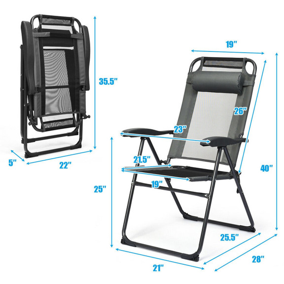 Costway 27846931 4 Pieces Patio Garden Adjustable ...