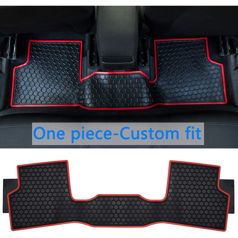 Floor Mats and Cargo Liners Set For Jeep Renegade 2015-2021 Custom Fit Front and Rear Seat Slush Mats， Environmentally Friendly Rubber Heavy Duty All Weather Guard Odorless (Pack Of 4)