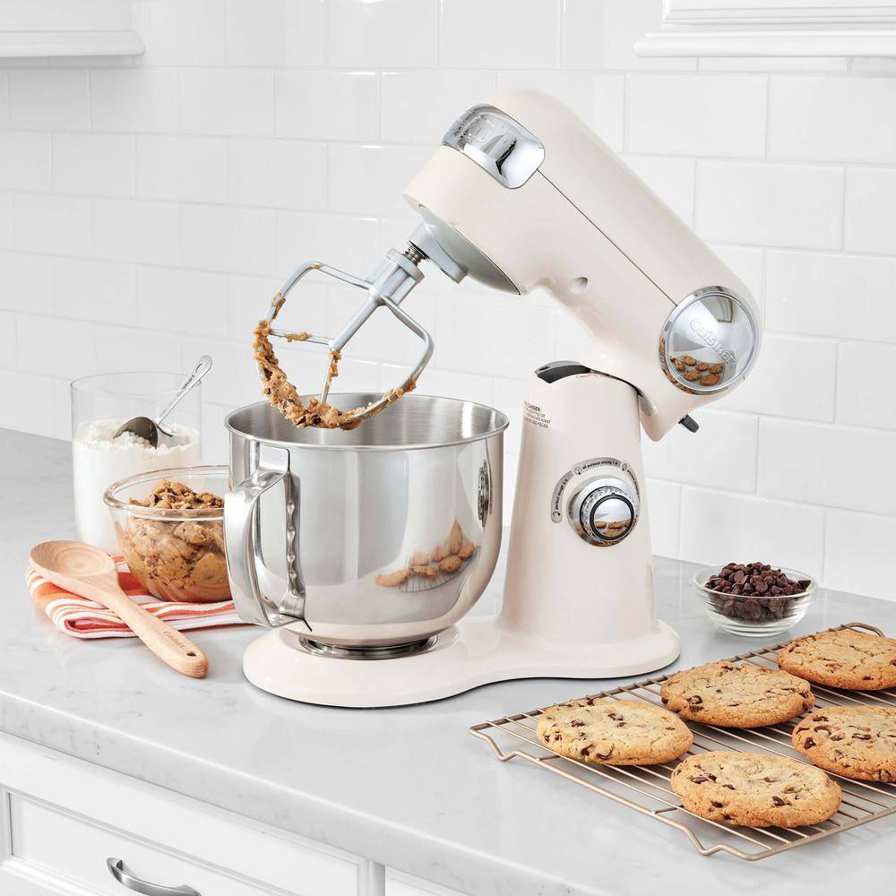 Cuisinart Precision Master 5.5 Qt. 12-Speed Coconut Cream Stand Mixer with Attachments SM-50CRM