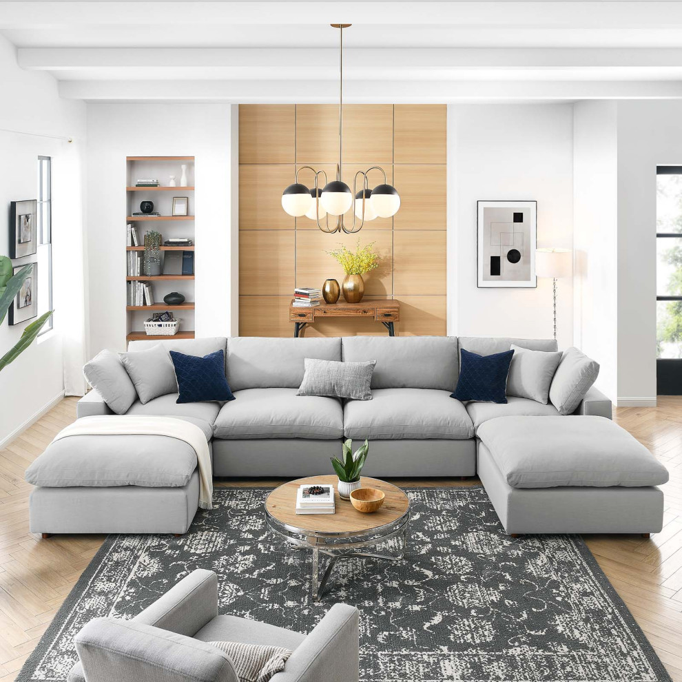 Commix Down Filled Overstuffed 6 Piece Sectional Sofa   Transitional   Sectional Sofas   by Modway  Houzz