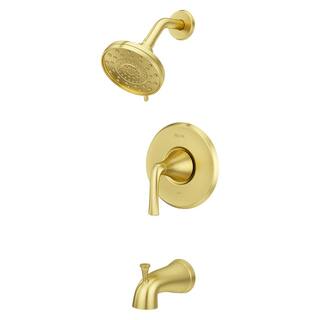 Pfister Ladera Single Handle 3-Spray Tub and Shower Faucet 1.8 GPM in. Brushed Gold (Valve Included) 8P8-WS2-LRSBG