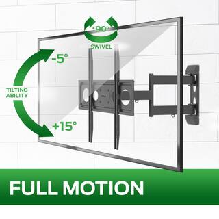 XTREME TV Wall Mount Full Motion Swivel and Tilting for Televisions Sizes 32 in. to 70 in. Maximum Hold of 88 lbs. XMB1-0128-BLK