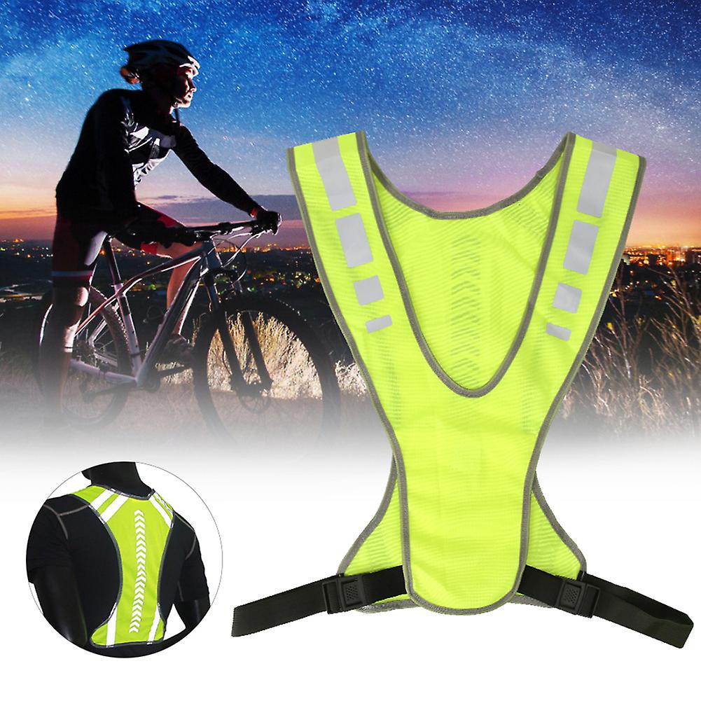 Outdoor Reflective Safety Vest With Led Light High Visibility For Night Running Cycling