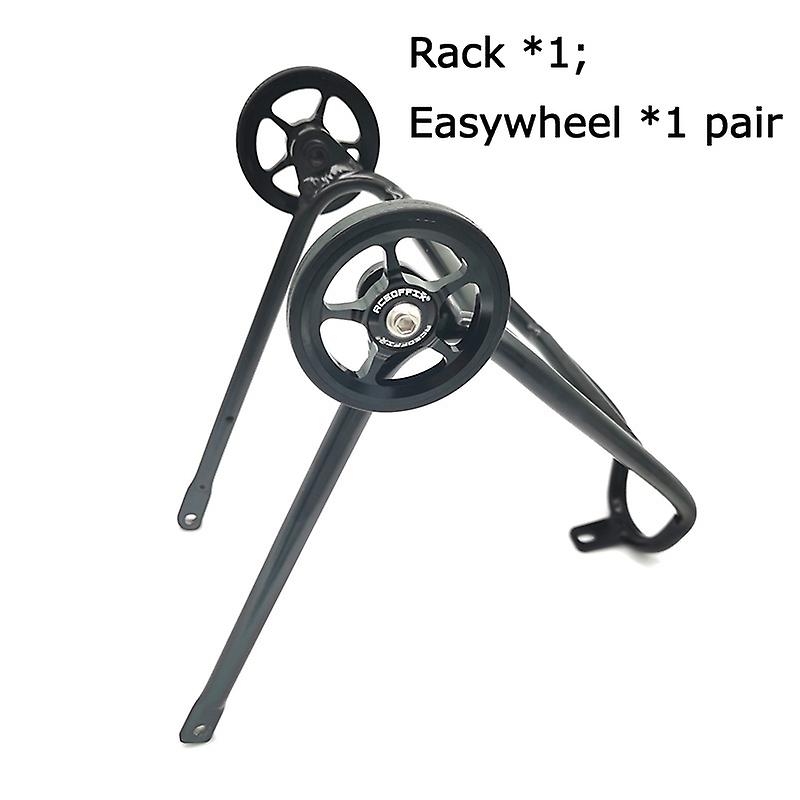 Born Pretty Aceoffix Bicycle Small Shelf Ultralight Rear Rack Mini Saving Power Tow Small Wheels For Brompton Aluminum Alloy