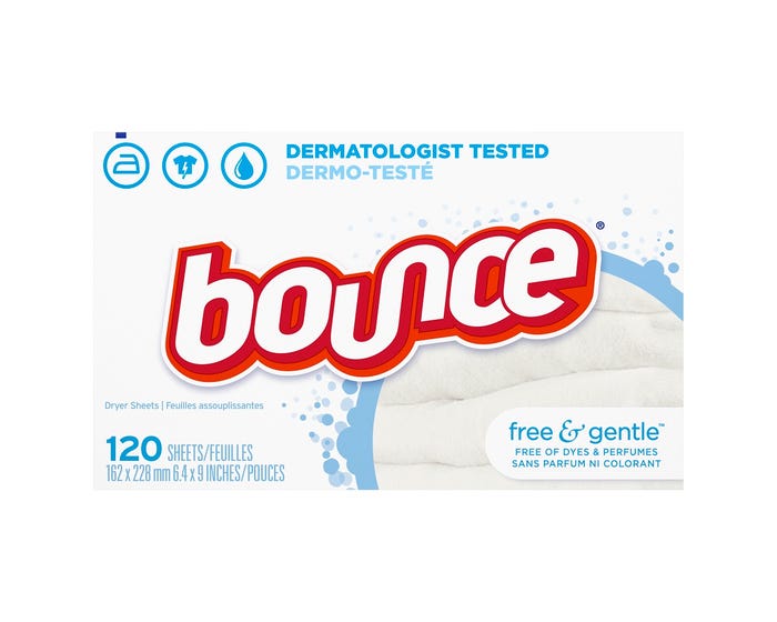 Bounce Fabric Softener Dryer Sheets Free  Gentle 120CT