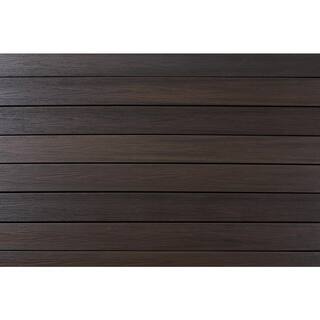 FORTRESS Infinity IS 5.35 in. x 6 in. Starter Tiger Cove Brown Composite Deck Board Sample 194206101