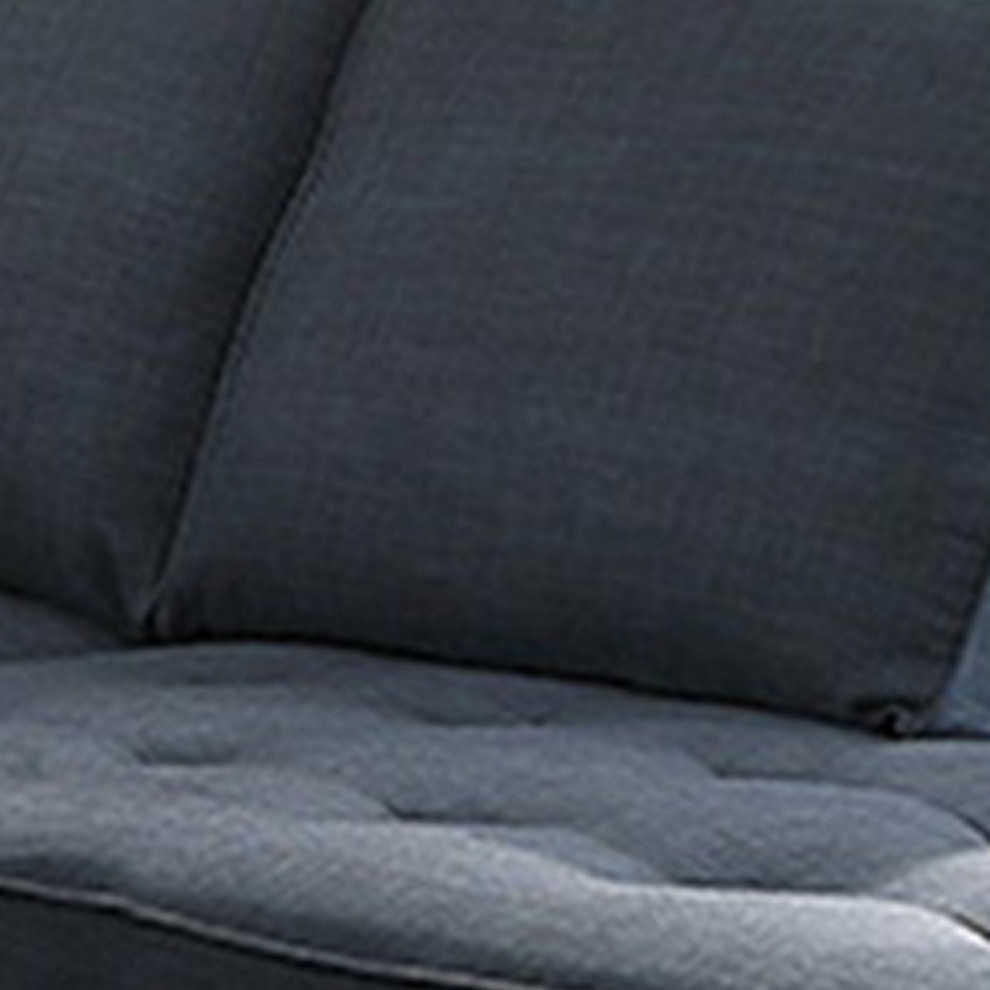 Roda 2 Piece L Shape Sectional Sofa With Reversible Chaise  Blue Fabric   Transitional   Sectional Sofas   by VirVentures  Houzz