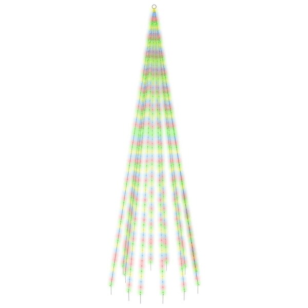 vidaXL Christmas Tree on Flagpole Warm White 500/732/1134/1400/3000 LEDs 10/16/26 ft