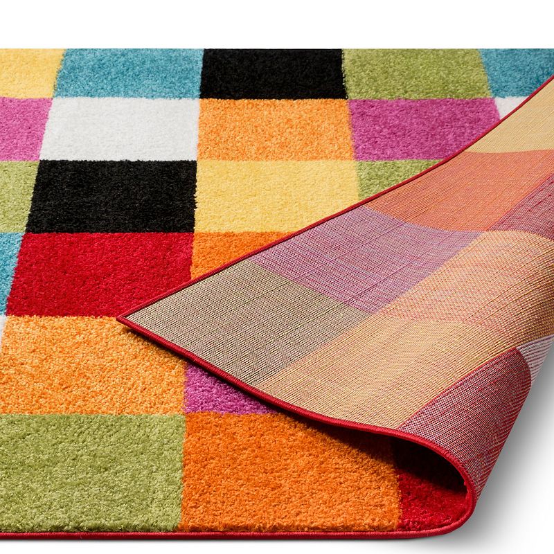 Well Woven StarBright Bright Square Multi Kid's Area Rug