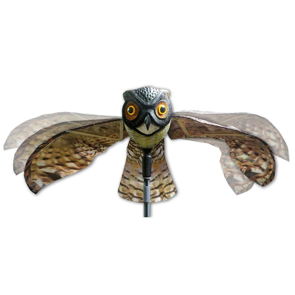 Bird-X Prowler Owl with Flapping Wings Owl Decoy Scarecrow Bird Repellent Scare Pigeons Birds OWL