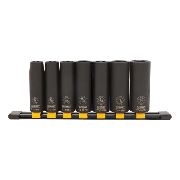 DEWALT 7-Piece Deep Impact Socket Set SAE