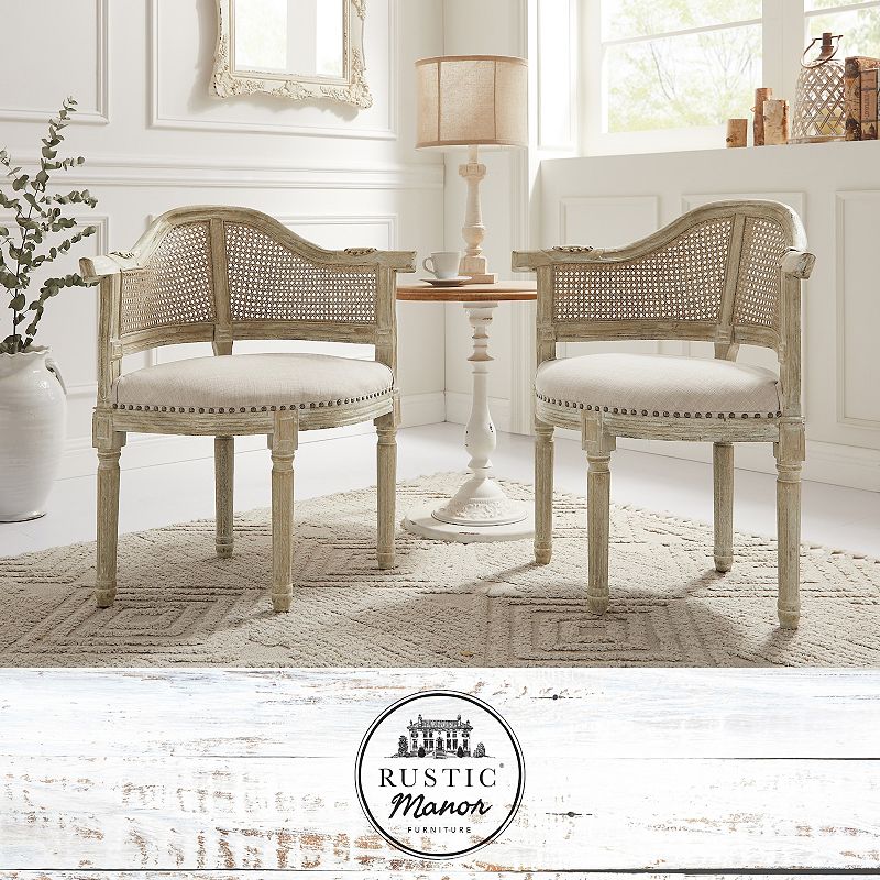 Jed Accent Chair Upholstered， Nailhead Trim